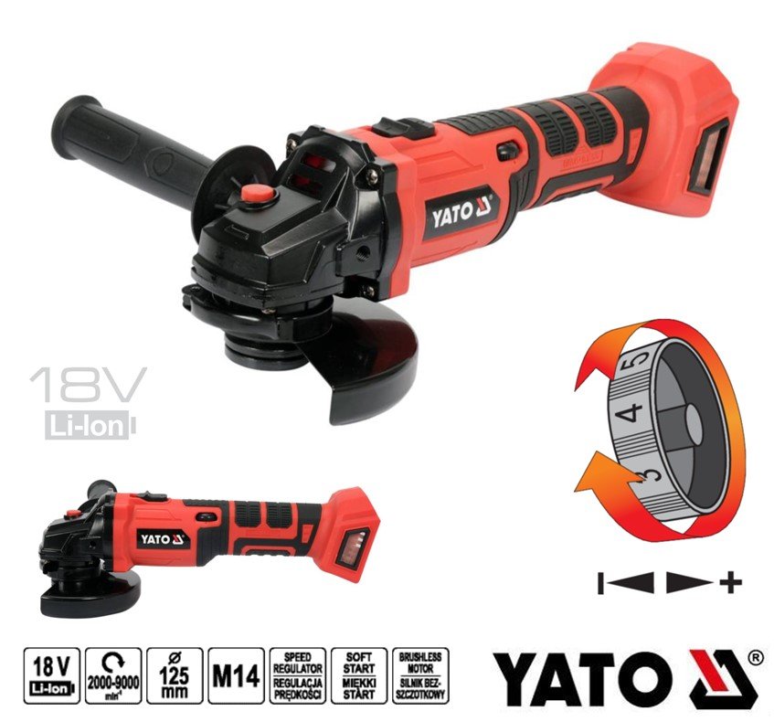 ΣΕΤ 5 ΚΡΟΥΣΤΙΚΟ ΔΡΑΠΑΝΟΚΑΤΣΑΒΙΔΟ/ΜΠΟΥΛΟΝΟΚΛΕΙΔΟ/ΓΩΝΙΑΚΟ ΤΡΟΧΟ 125ΜΜ BRUSHLESS 2Χ3Αh ΥΤ-SET005