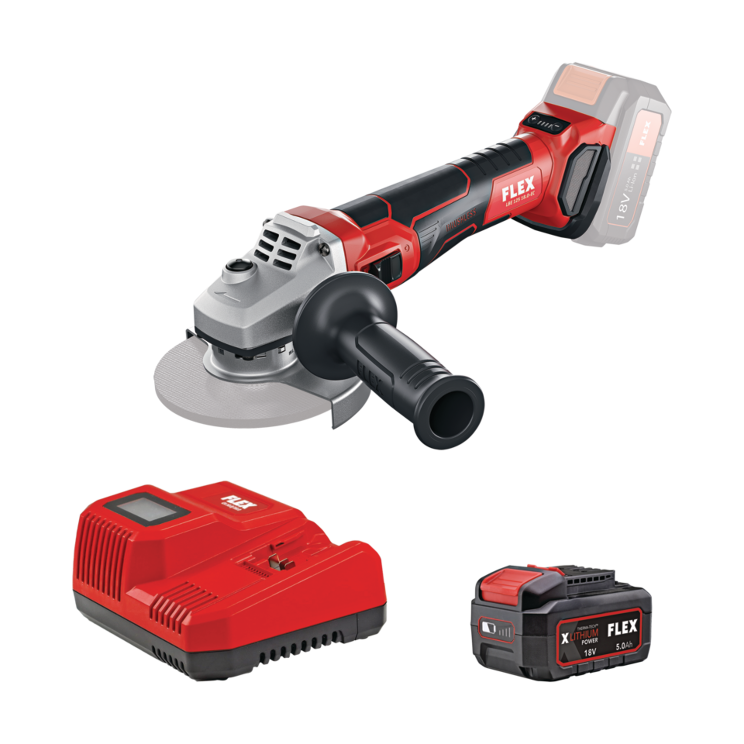 ΓΩΝΙΑΚΟΣ ΤΡΟΧΟΣ ΜΠΑΤΑΡΙΑΣ LBE 125 18.0-EC/ 5.0 Set