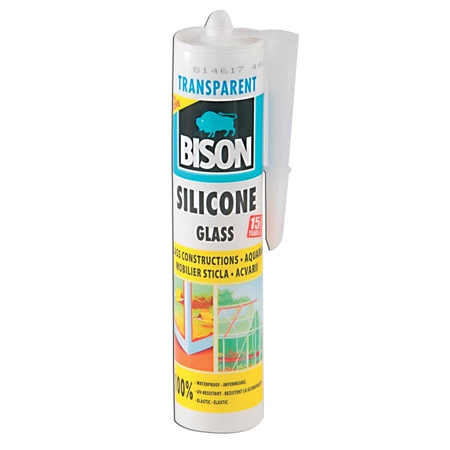SILICONE GLASS ΔΙΑΦΑΝΗ 280ml BISON