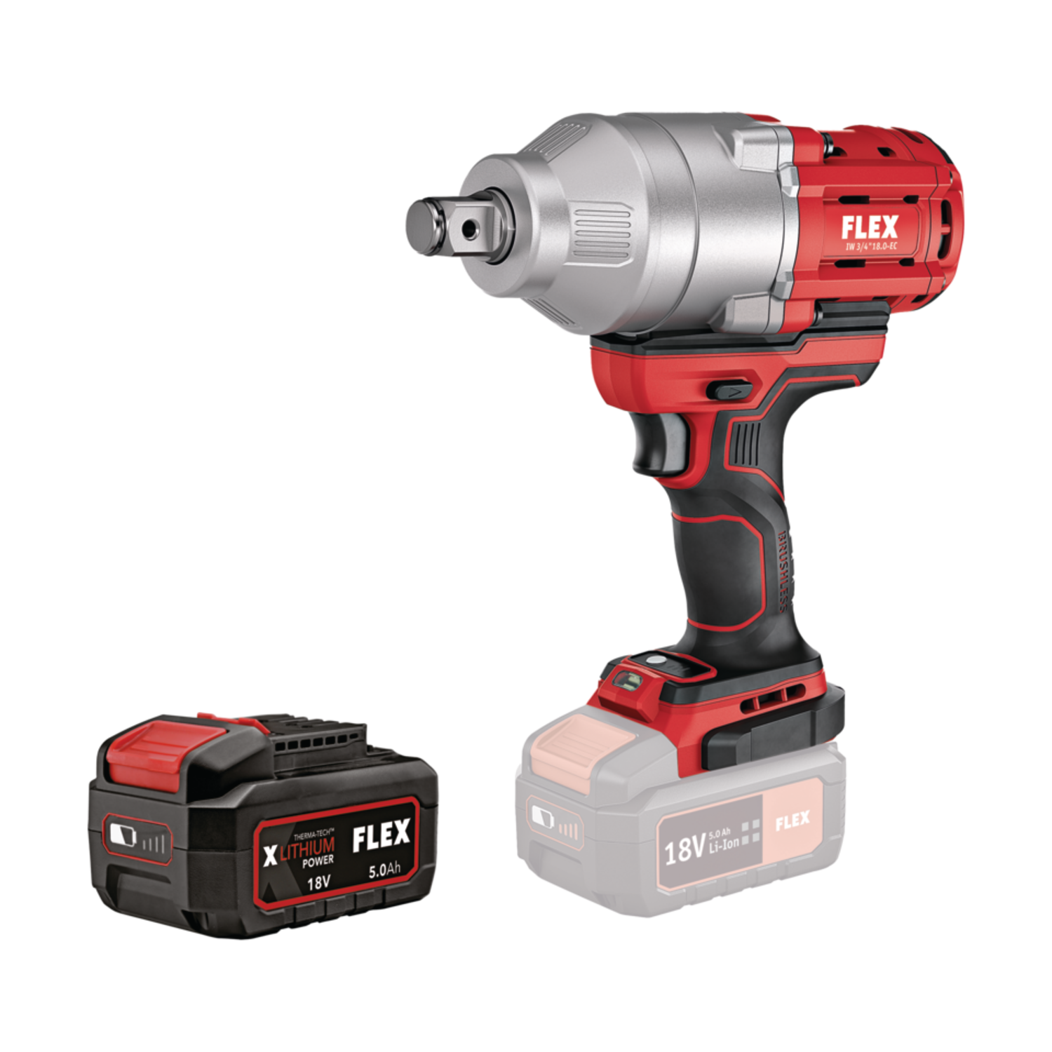 ΜΠΟΥΛΟΝΟΚΛΕΙΔΟ ΜΠΑΤΑΡΙΑΣ IW 3/4" 18.0 EC/ 5.0Ah