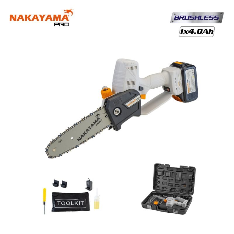 NAKAYAMA Pro EC1550 Κλαδευτικό Αλυσοπρίονο Μπαταρίας  21V, Brushless,Li-Ion, Λάμα 20cm, 1500gr