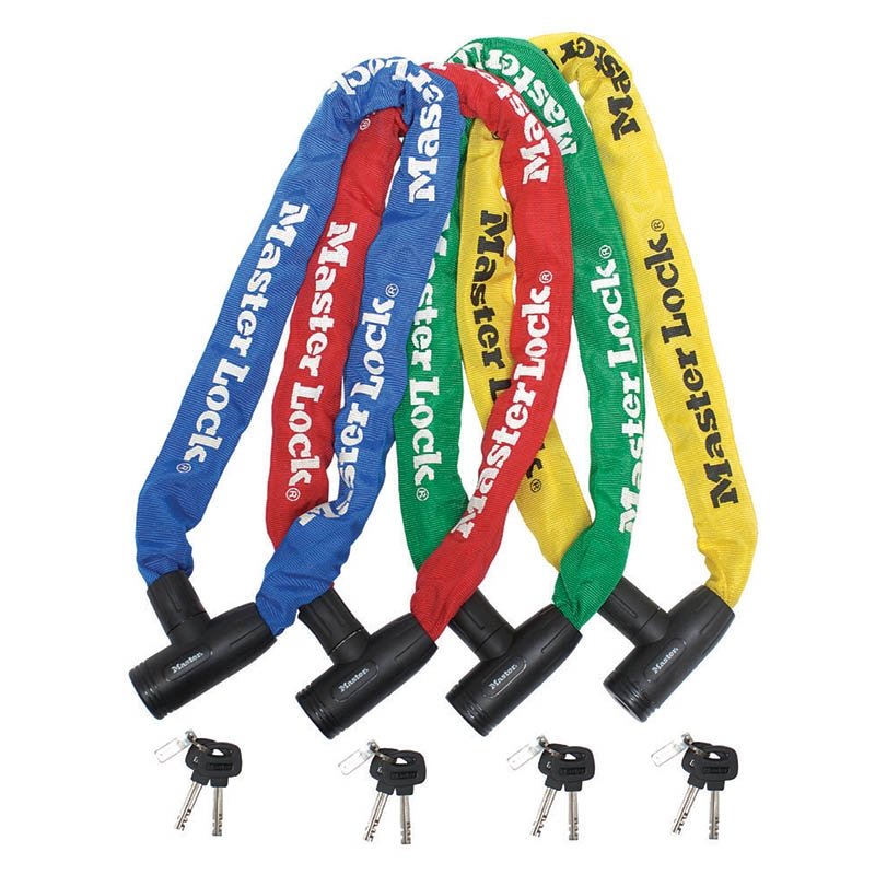 Ατσάλινη αλυσίδα με κλειδαριά σε διάφορα χρώματα 0,9m Φ8mm