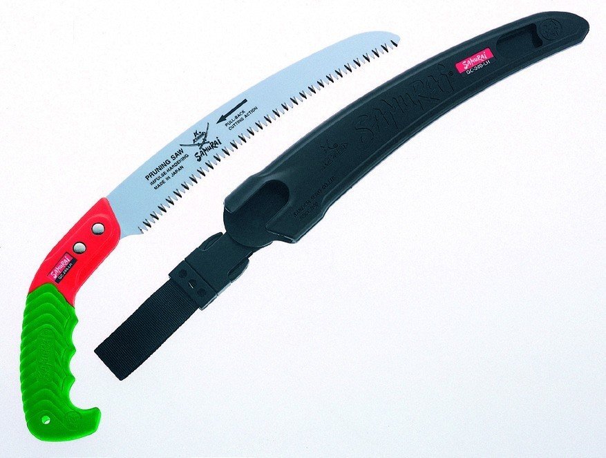 Χειροπρίονο σταθερό με κυρτή λάμα 21 cm και θήκη GC-210-LHG Samurai + Δώρο Γάντια