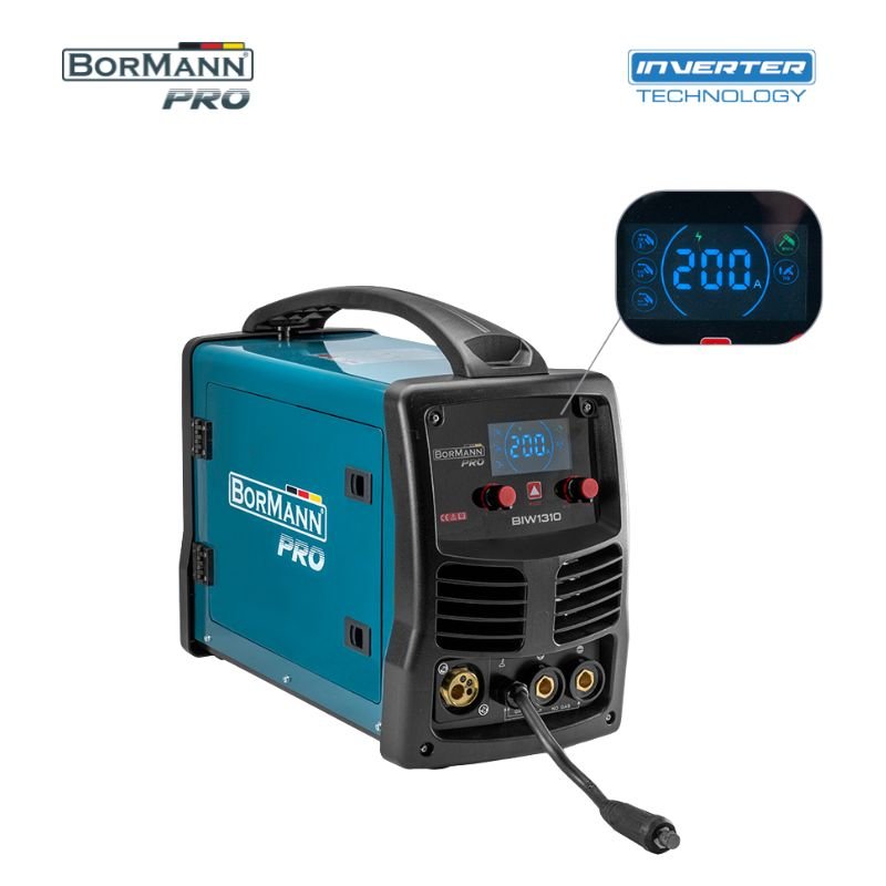 BORMANN Pro BIW1310 Ηλεκτροκόλληση MIG/MMA 200A,Gas/Νο Gas,1/3/5Kg (0,6-1mm)