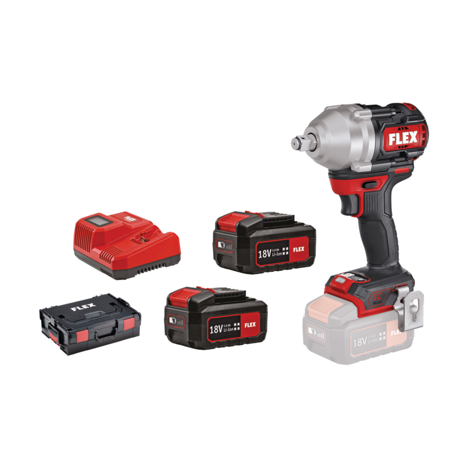 ΜΠΟΥΛΟΝΟΚΛΕΙΔΟ ΜΠΑΤΑΡΙΑΣ IW 1/2" 750 18.0-EC/5.0 Set