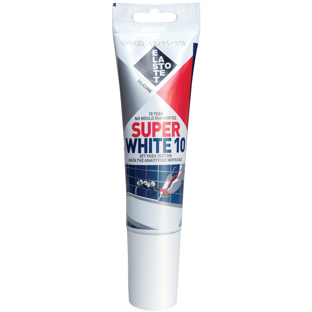 ELASTOTET SUPER WHITE 10 ΣΙΛΙΚΟΝΗ ΑΝΤΙΒΑΚΤΗΡΙΔΙΑΚΗ-ΑΝΤΙΜΟΥΧΛΙΚΗ 80ml - ΛΕΥΚΟ-ΧΡΩΜΑ