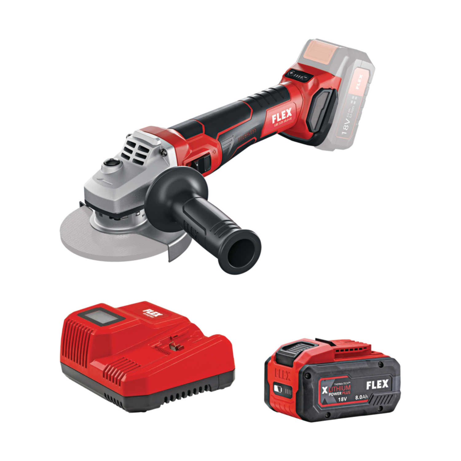 ΓΩΝΙΑΚΟΣ ΤΡΟΧΟΣ ΜΠΑΤΑΡΙΑΣ LBE 125 18.0-EC 8.0 Set