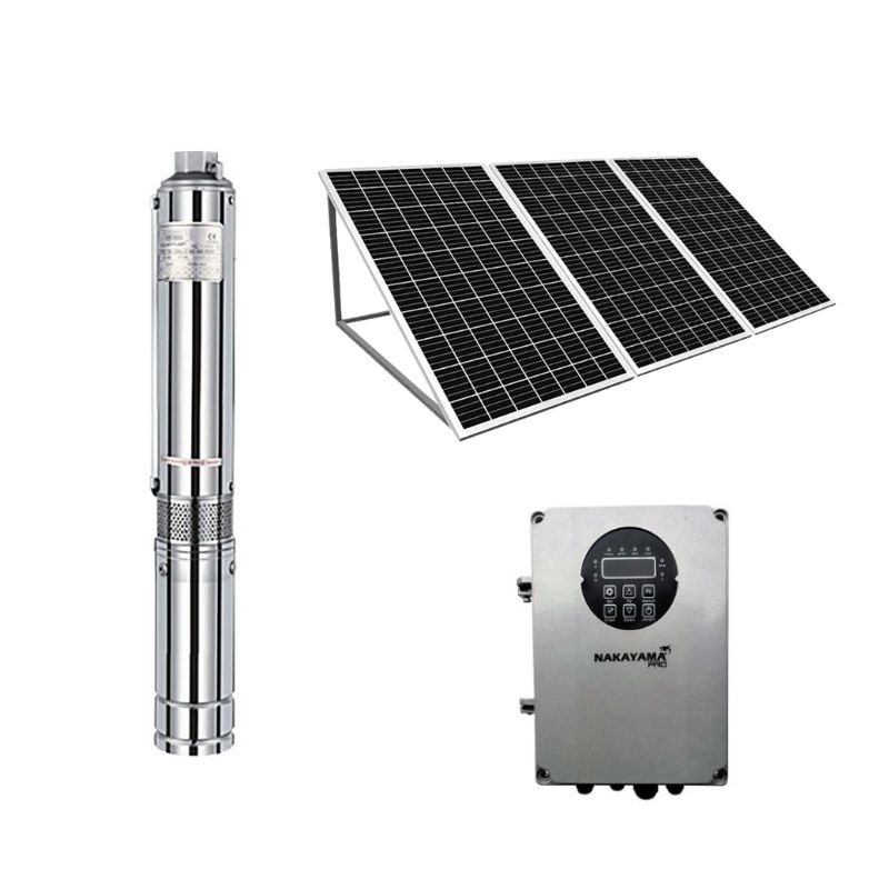 NAKAYAMA Pro NP2230 Αντλία Νερού με Φωτοβολταικό 96V,750W,Μέγιστο Μανομετρικό 95m,Σετ 3 Πάνελ 1650W