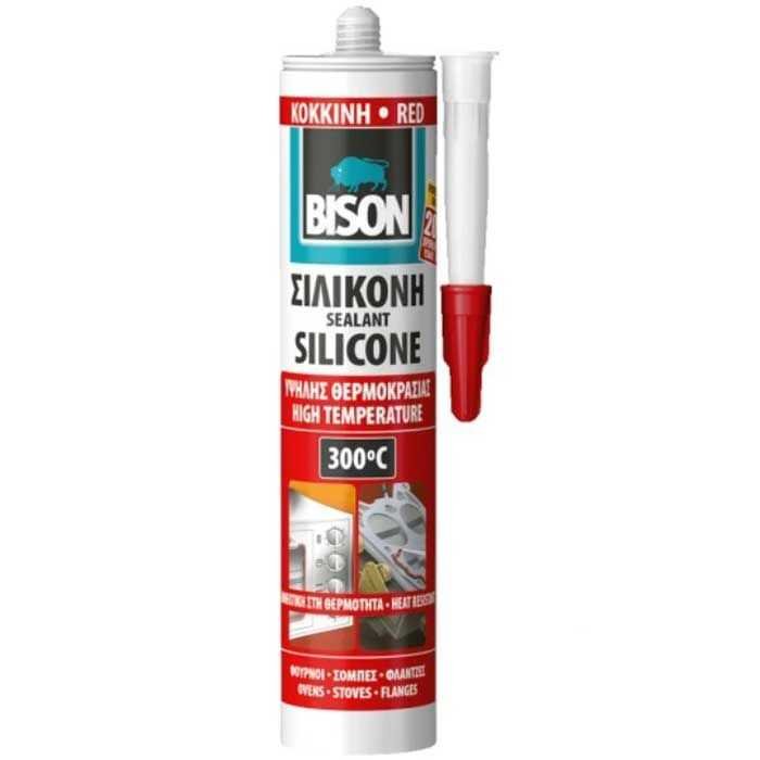 SILICONE ΥΨΗΛΗΣ ΘΕΡΜΟΚΡΑΣΙΑΣ ΚΟΚΚΙΝΗ 280ml BISON